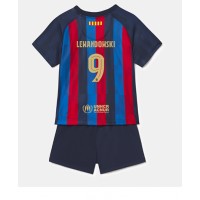 Barcelona Robert Lewandowski #9 Hjemmebanesæt Børn 2022-23 Kortærmet (+ Korte bukser)